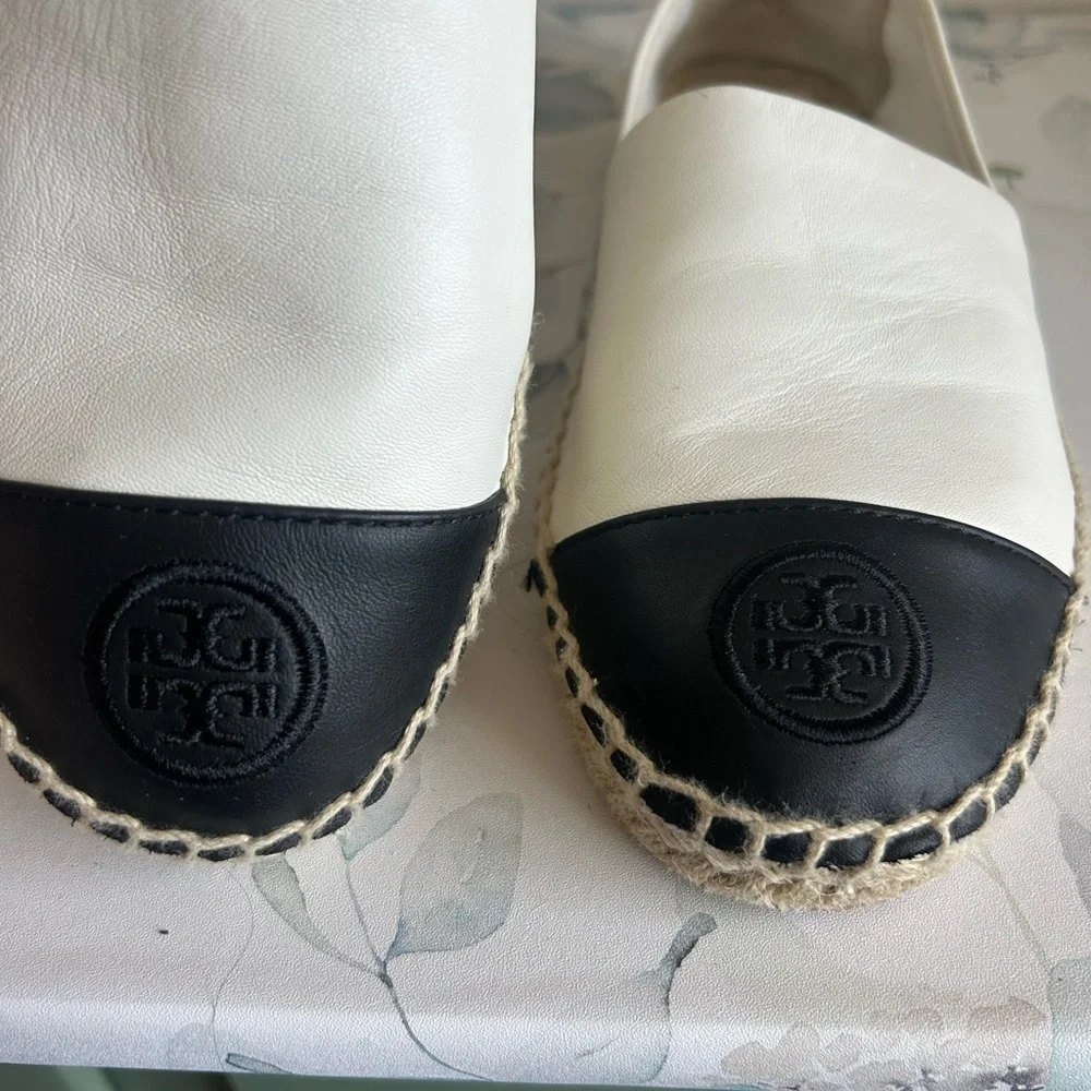 Tory Burch Color block Cap Toe Espadrille Flats